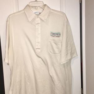 Harrah’s Hotel & Casino golf polo shirt XL vintage